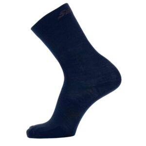 SANTINI 冬季羊毛高筒襪-海軍藍