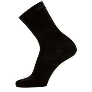 SANTINI 冬季羊毛高筒襪-黑色